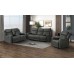 Asher Manual Reclining Loveseat Grey